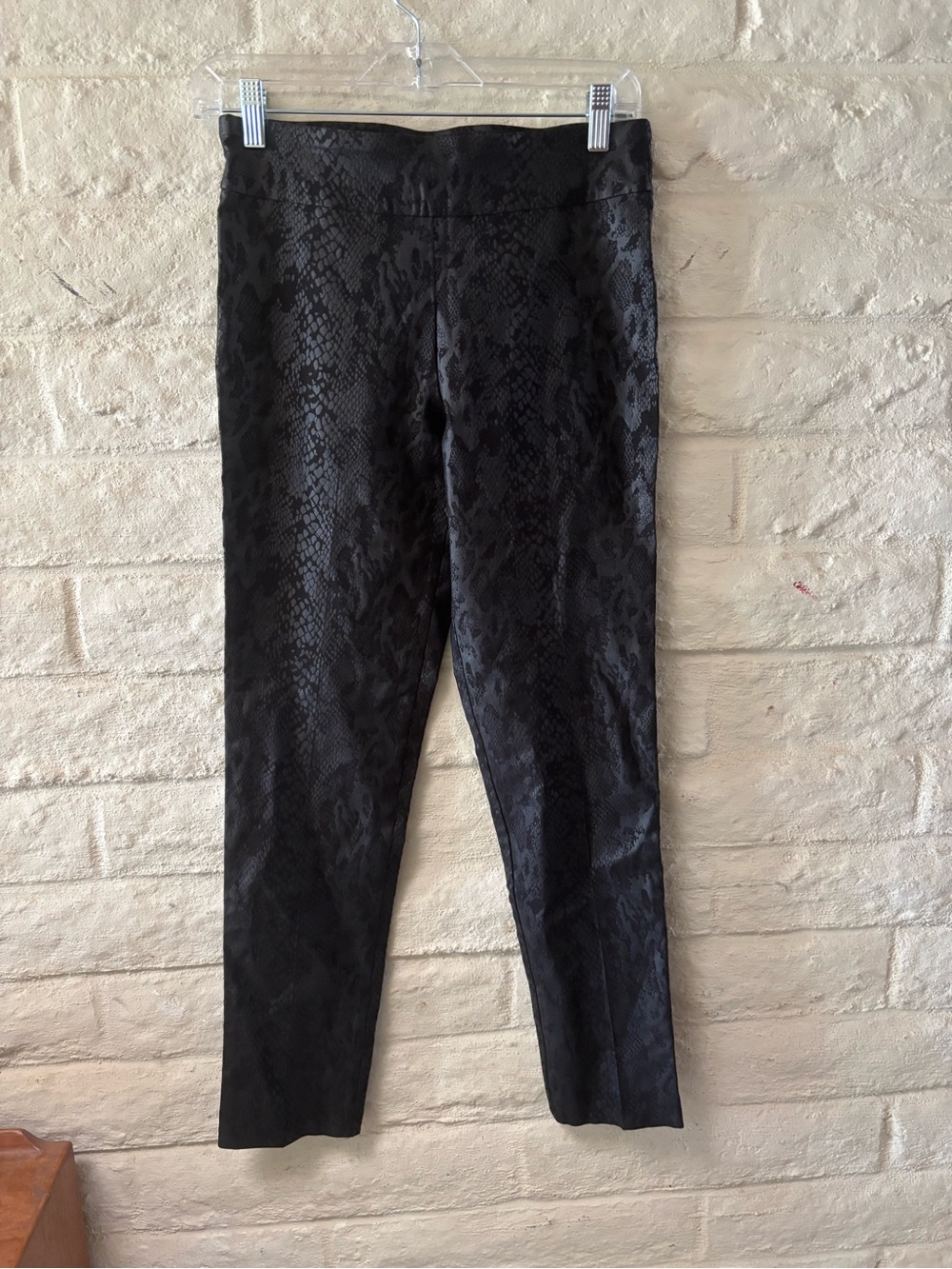 Krazy Larry Black Python Ankle Pants-Size 8
